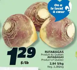 IGA RUTABAGAS offer