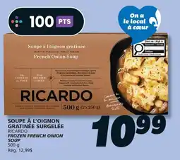 IGA RICARDO FROZEN FRENCH ONION SOUP offer
