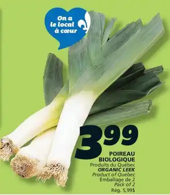IGA ORGANIC LEEK offer