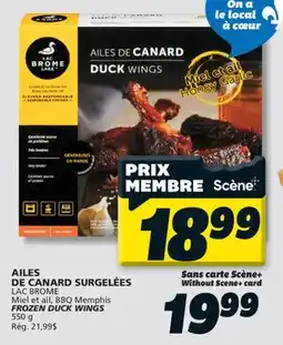 IGA LAC BROME Miel et ail, BBQ Memphis FROZEN DUCK WINGS offer