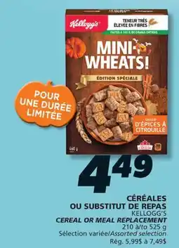 IGA KELLOGG'S CEREAL OR MEAL REPLACEMENT offer