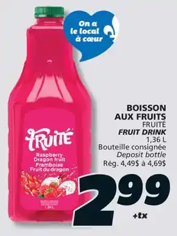 IGA FRUITÉ FRUIT DRINK offer