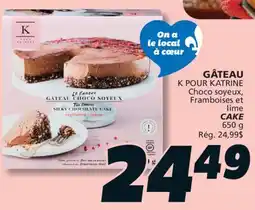 IGA K POUR KATRINE Choco soyeux, Framboises et lime CAKE offer