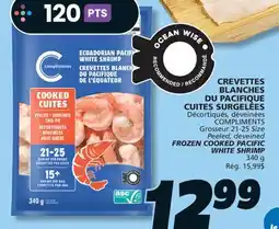 IGA COMPLIMENTS FROZEN COOKED PACIFIC WHITE SHRIMP offer