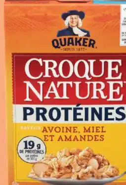 IGA QUAKER CROQUE NATURE CEREAL offer