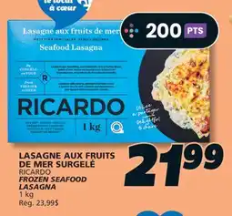 IGA RICARDO FROZEN SEAFOOD LASAGNA offer