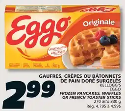 IGA KELLOGG'S EGGO FROZEN PANCAKES, WAFFLES OR FRENCH TOASTER STICKS offer