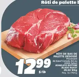 IGA BONELESS BOTTOM BLADE ROAST offer