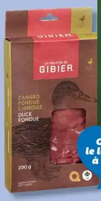 IGA LA MAISON DU GIBIER FROZEN GAME MEAT FOR CHINESE FONDUE offer