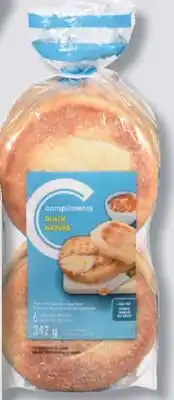 IGA COMPLIMENTS BAGELS OR ENGLISH MUFFINS offer