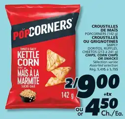 IGA POPCORNERS CHIPS, CORN CHIPS OR SNACKS offer