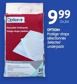 Uniprix OPTION+ Protège-draps sélectionnés/ Selected underpads offer