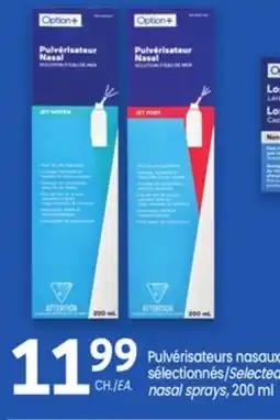 Uniprix Pulvérisateurs nasaux sélectionnés/Selected nasal sprays offer