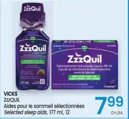Uniprix VICKS ZzzQUIL Aides pour le sommeil sélectionnées/ Selected sleep aids offer