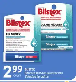 Uniprix BLISTEX Baumes à lèvres/ sélectionnés Selected lip balms offer