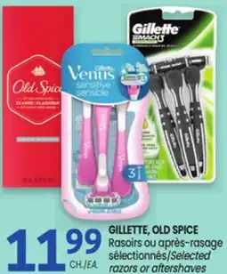 Uniprix GILLETTE, OLD SPICE Rasoirs ou après-rasage sélectionnés offer