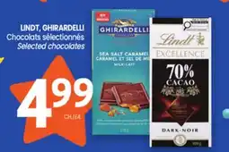 Uniprix LINDT, GHIRARDELLI Chocolats sélectionnés/Selected chocolates offer