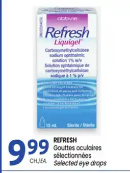 Uniprix REFRESH Gouttes oculaires sélectionnées/ Selected eye drops offer