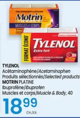Uniprix TYLENOL Acétaminophène MOTRIN PLATINE Ibuprofène offer