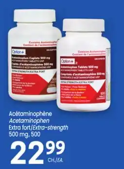 Uniprix Acétaminophène Acetaminophen Extra fort/Extra-strength Option+ offer