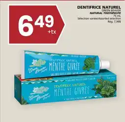 Rachelle-Bery Grocery GREEN BEAVER NATURAL TOOTHPASTE offer