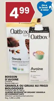 Rachelle-Bery Grocery OATBOX ALMOND BEVERAGE OR ORGANIC GRANOLA OR OVERNIGHT OATS offer