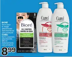 Brunet BIORÉ Soins pour le visage sélectionnés, CUREL Soins corporels sélectionnés offer