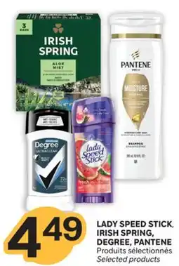 Brunet LADY SPEED STICK, IRISH SPRING, DEGREE, PANTENE Produits sélectionnés offer