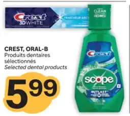 Brunet CREST, ORAL-B Produits dentaires sélectionnés offer