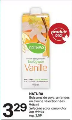 Brunet NATURA Boissons de soya, amandes ou avoine sélectionnées offer