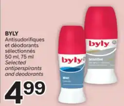 Brunet BYLY Antisudorifiques et déodorants sélectionnés offer