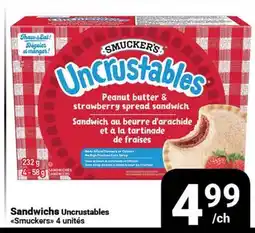 Pasquier Sandwich Uncrustables Smuckers offer