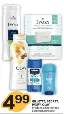 Brunet GILLETTE, SECRET, IVORY, OLAY Produits sélectionnés offer