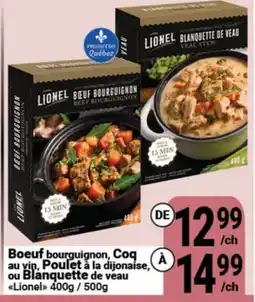 Pasquier Boeuf bourguignon, Coq au vin, Poulet à la dijonnaise, ou Blanquette de veau Lionel offer