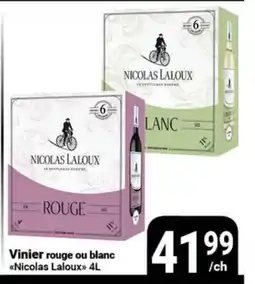 Pasquier Vinier rouge ou blanc Nicolas Laloux offer