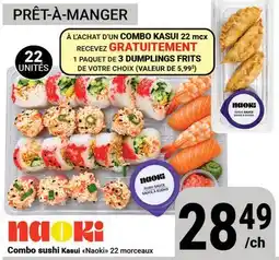Pasquier Combo sushi Kasui Naoki 22 morceaux offer