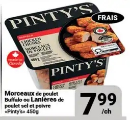 Pasquier Morceaux de poulet Buffalo ou Lanières de poulet sel et poivre Pinty's offer
