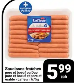 Pasquier Saucisses fraîches porc et bœuf ou Duo porc et bœuf et porc érable offer