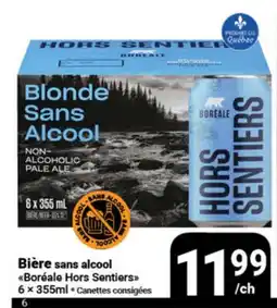 Pasquier Bière sans alcool Boréale Hors Sentiers offer