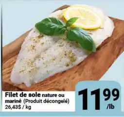 Pasquier Filet de sole nature ou mariné offer