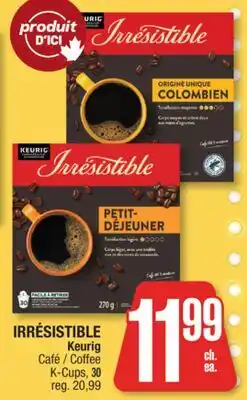 Jean Coutu IRRÉSISTIBLE Keurig Café K-Cups offer