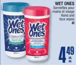 Jean Coutu WET ONES Hand and face wipes offer