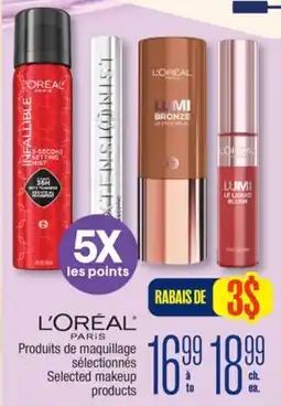 Jean Coutu L'ORÉAL PARIS Selected makeup products offer