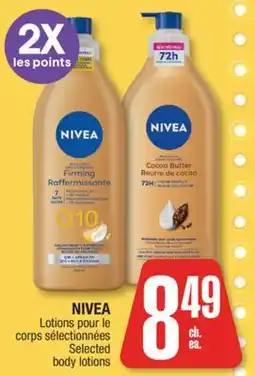 Jean Coutu NIVEA Selected body lotions offer