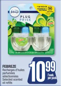 Jean Coutu FEBREZE Selected scented oil refills offer