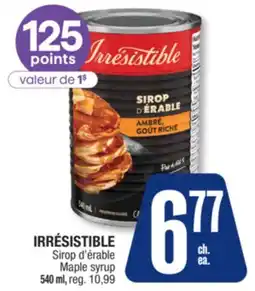 Jean Coutu IRRÉSISTIBLE Maple syrup offer