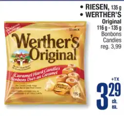 Jean Coutu • RIESEN, 135 g • WERTHER'S Original 116 g - 135 g Candies offer