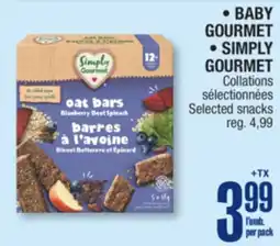 Jean Coutu • BABY GOURMET • SIMPLY GOURMET Selected snacks offer