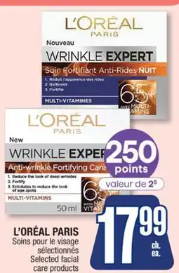 Jean Coutu L'OREAL PARIS Selected facial care products offer