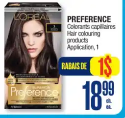 Jean Coutu PREFERENCE Hair colouring products offer